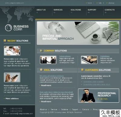 市場會計部門網頁模板精選 免費PSD、HTML與Flash資源一站式獲取